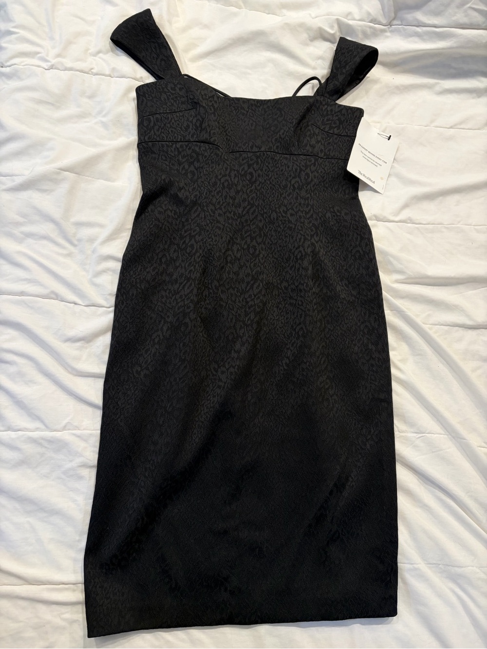 DAVID MEISTER Classic Black Sleeveless Sheath Dress